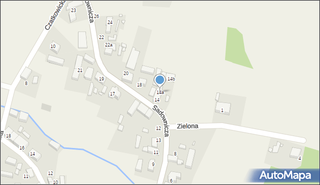 Wierzchowice, Sadownicza, 14a, mapa Wierzchowice