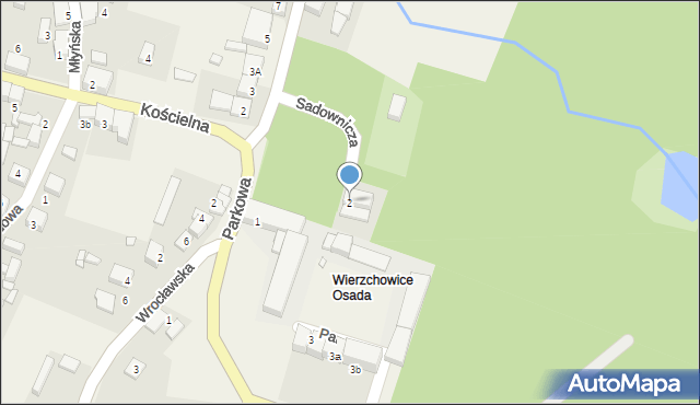 Wierzchowice, Sadownicza, 2, mapa Wierzchowice