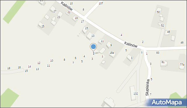 Wola Kalinowska, Sąspowska, 2, mapa Wola Kalinowska