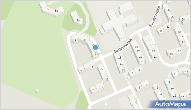 Wrocław, Sarbinowska, 2, mapa Wrocławia