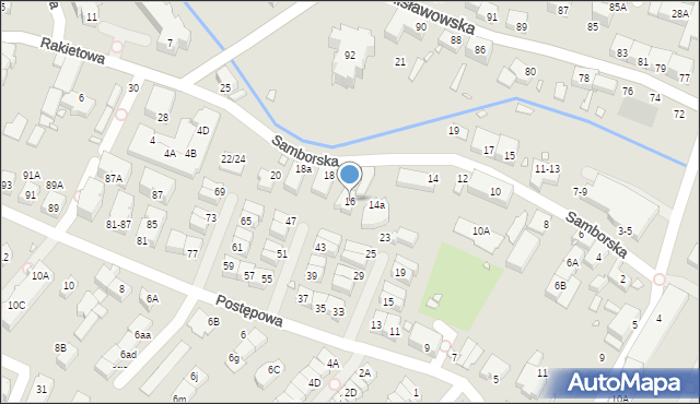 Wrocław, Samborska, 16, mapa Wrocławia