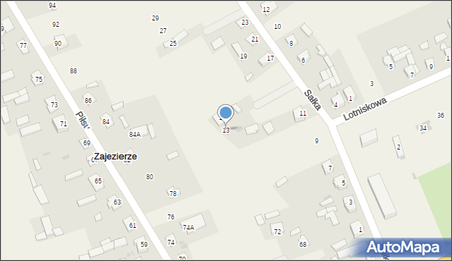 Zajezierze, Sałka Józefa, ks., 13, mapa Zajezierze