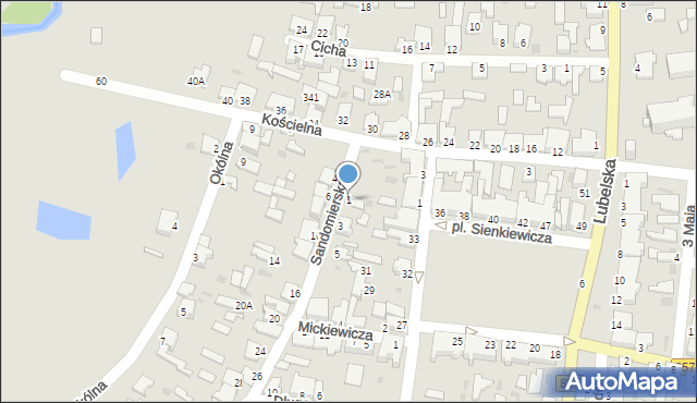 Zaklików, Sandomierska, 1, mapa Zaklików