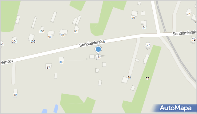 Zaklików, Sandomierska, 117, mapa Zaklików