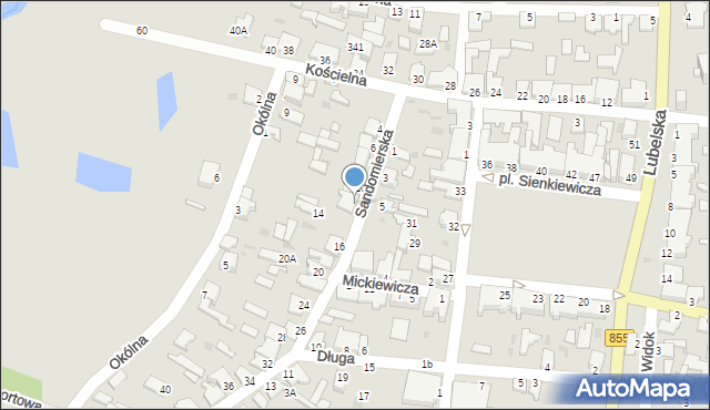 Zaklików, Sandomierska, 12, mapa Zaklików