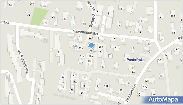 Zakopane, Salwatoriańska, 13d, mapa Zakopanego