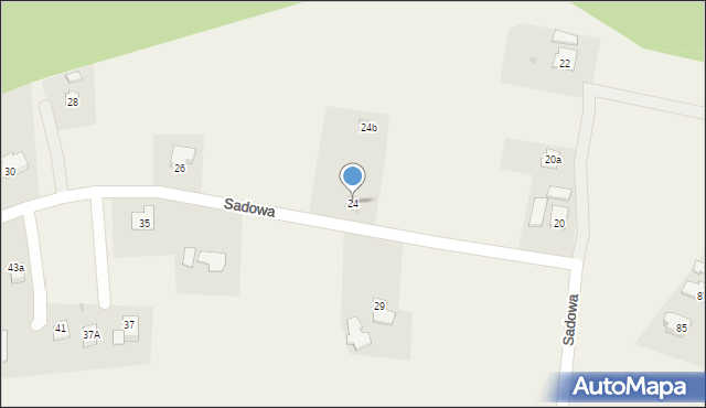 Zamarski, Sadowa, 24, mapa Zamarski