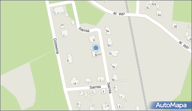 Żary, Sarnia, 3b, mapa Żary