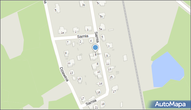 Żary, Sarnia, 6, mapa Żary