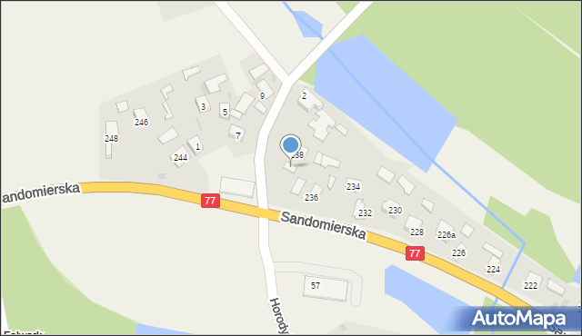 Zbydniów, Sandomierska, 240, mapa Zbydniów