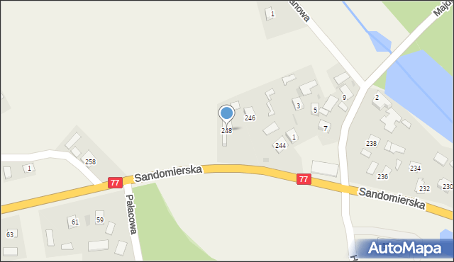 Zbydniów, Sandomierska, 248, mapa Zbydniów