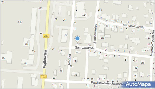 Zgierz, Samozwaniec Magdaleny, 22, mapa Zgierz