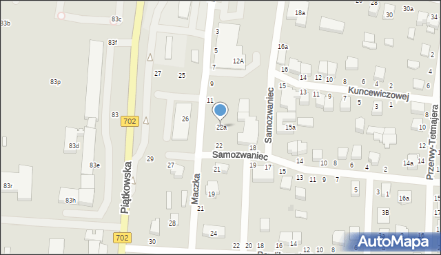 Zgierz, Samozwaniec Magdaleny, 22a, mapa Zgierz