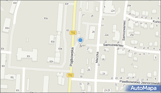 Zgierz, Samozwaniec Magdaleny, 29, mapa Zgierz