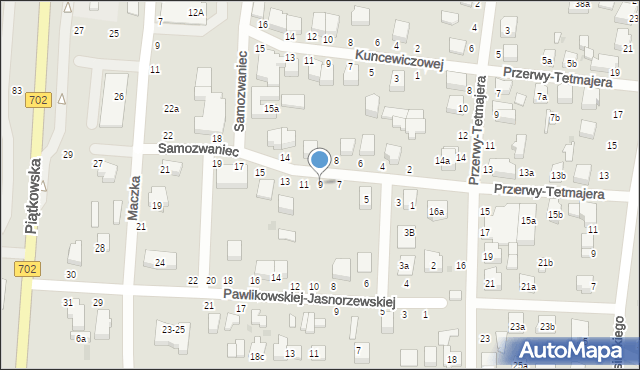 Zgierz, Samozwaniec Magdaleny, 9, mapa Zgierz