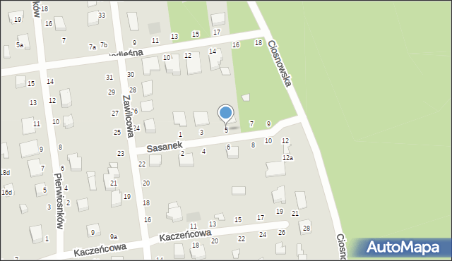 Zgierz, Sasanek, 5, mapa Zgierz