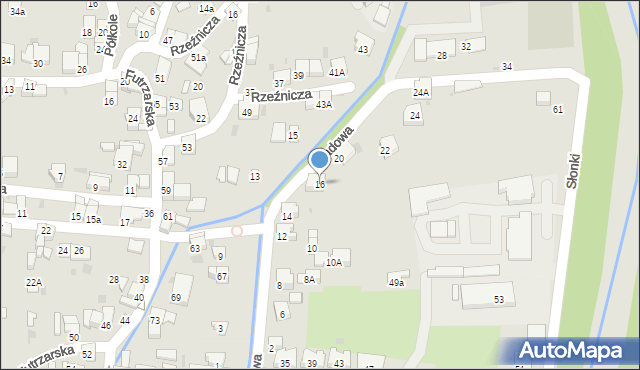 Żywiec, Sadowa, 16, mapa Żywiec