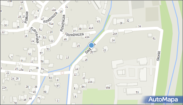 Żywiec, Sadowa, 20, mapa Żywiec