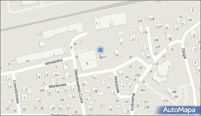 Biała Podlaska, Ściegiennego Piotra, ks., 7B, mapa Białej Podlaskiej