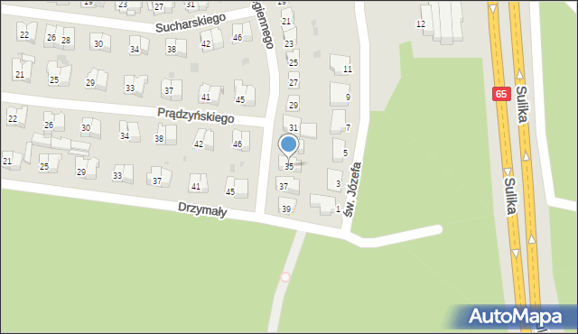 Białystok, Ściegiennego Piotra, ks., 35, mapa Białegostoku