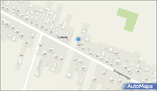 Bilcza, Ściegiennego Piotra, ks., 79, mapa Bilcza