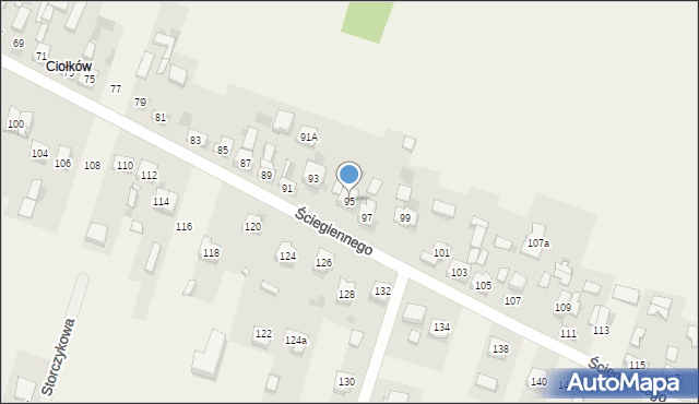 Bilcza, Ściegiennego Piotra, ks., 95, mapa Bilcza