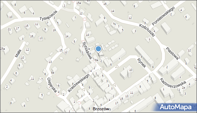 Brzozów, Schodowa, 4, mapa Brzozów