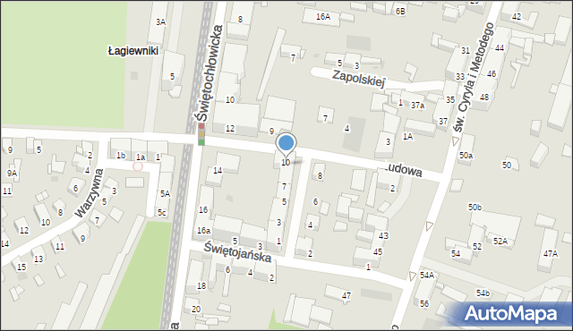 Bytom, Ściegiennego Piotra, ks., 10, mapa Bytomia