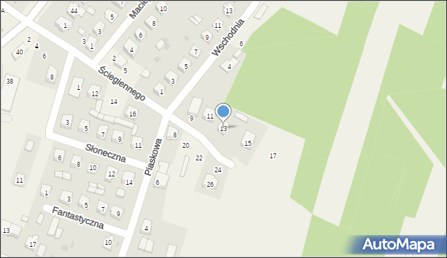 Chodel, Ściegiennego Piotra, ks., 13, mapa Chodel