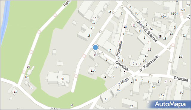 Ciechanów, Ściegiennego Piotra, ks., 11, mapa Ciechanów