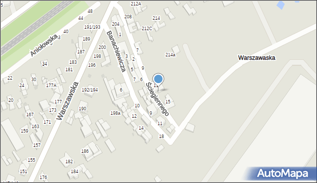 Częstochowa, Ściegiennego Piotra, ks., 13A, mapa Częstochowy