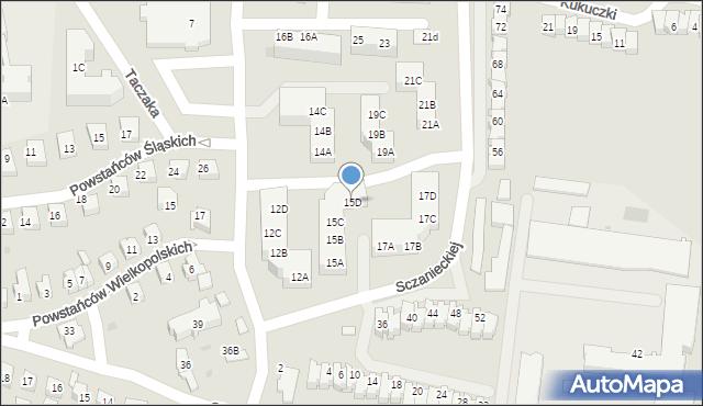 Gorzów Wielkopolski, Sczanieckiej Emilii, 15D, mapa Gorzów Wielkopolski