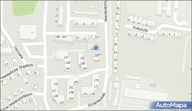 Gorzów Wielkopolski, Sczanieckiej Emilii, 21B, mapa Gorzów Wielkopolski