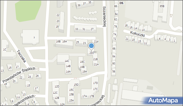 Gorzów Wielkopolski, Sczanieckiej Emilii, 21C, mapa Gorzów Wielkopolski