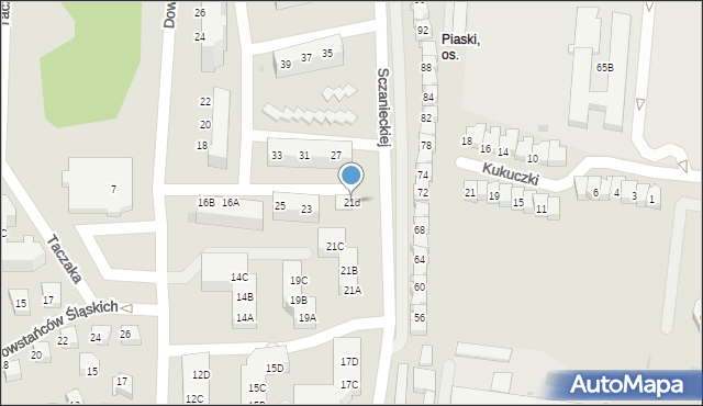 Gorzów Wielkopolski, Sczanieckiej Emilii, 21d, mapa Gorzów Wielkopolski