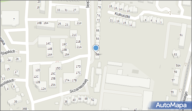 Gorzów Wielkopolski, Sczanieckiej Emilii, 56A, mapa Gorzów Wielkopolski