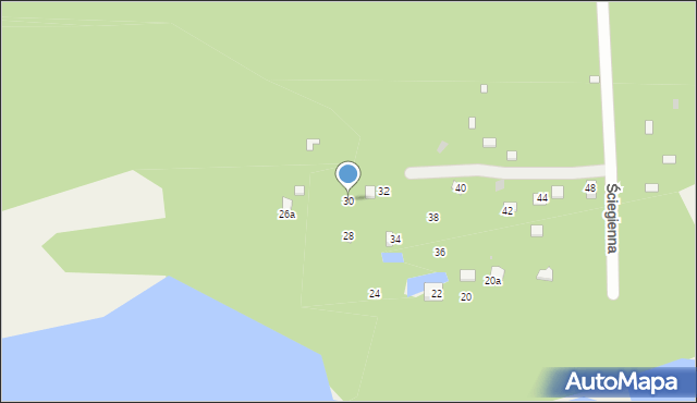 Jaworznik, Ściegienna, 30, mapa Jaworznik