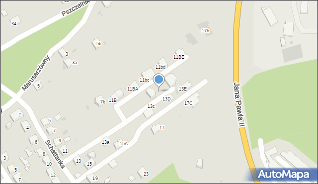 Jaworzno, Schattanka Franciszka, 11e, mapa Jaworzno