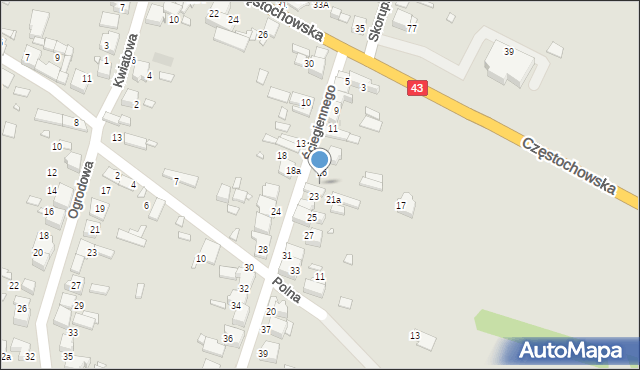 Kłobuck, Ściegiennego Piotra, ks., 21, mapa Kłobuck
