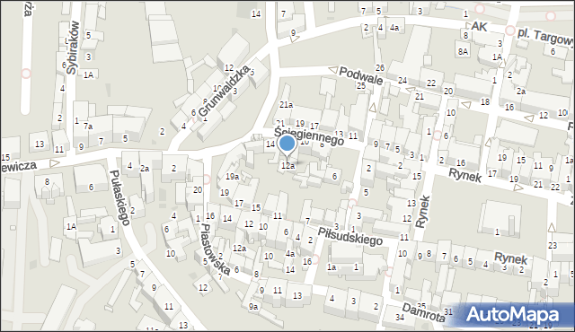 Kluczbork, Ściegiennego Piotra, ks., 12a, mapa Kluczbork