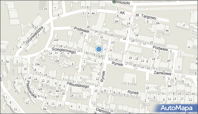 Kluczbork, Ściegiennego Piotra, ks., 3, mapa Kluczbork