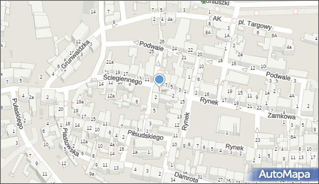 Kluczbork, Ściegiennego Piotra, ks., 4, mapa Kluczbork