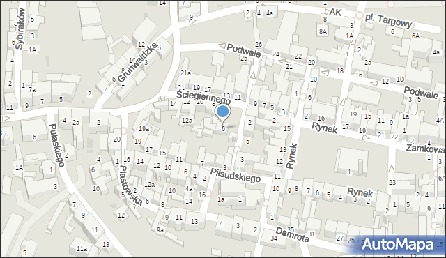 Kluczbork, Ściegiennego Piotra, ks., 6, mapa Kluczbork