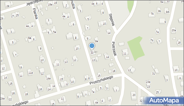 Kraków, Schulza Bruno, 11, mapa Krakowa