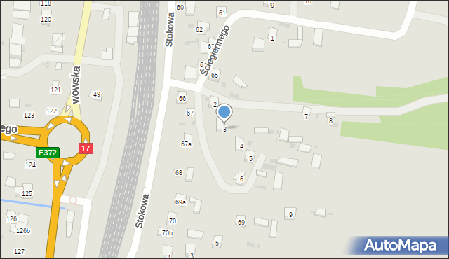 Krasnystaw, Ściegiennego Piotra, ks., 3, mapa Krasnystaw