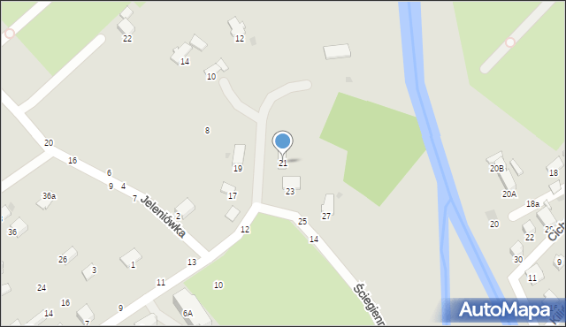 Krosno, Ściegiennego Piotra, ks., 21, mapa Krosna