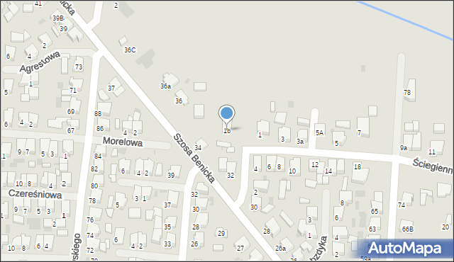 Krotoszyn, Ściegiennego Piotra, ks., 1b, mapa Krotoszyna