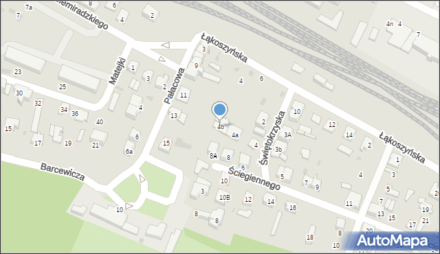 Kutno, Ściegiennego Piotra, ks., 4b, mapa Kutno