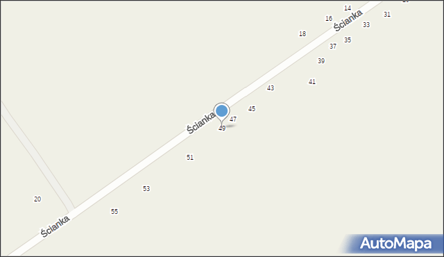 Łomazy, Ścianka, 49, mapa Łomazy