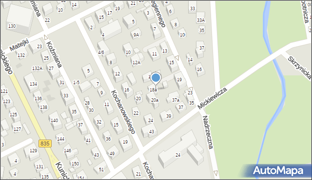 Lublin, Ściegiennego Piotra, ks., 19A, mapa Lublina